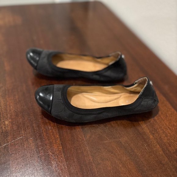 Coach Signature Black Ballet Flats - Black, 10 - Picture 3 of 7